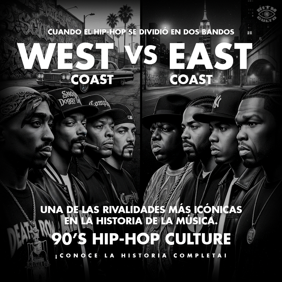 West Coast vs East Coast: Una batalla musical icónica de los 90s
