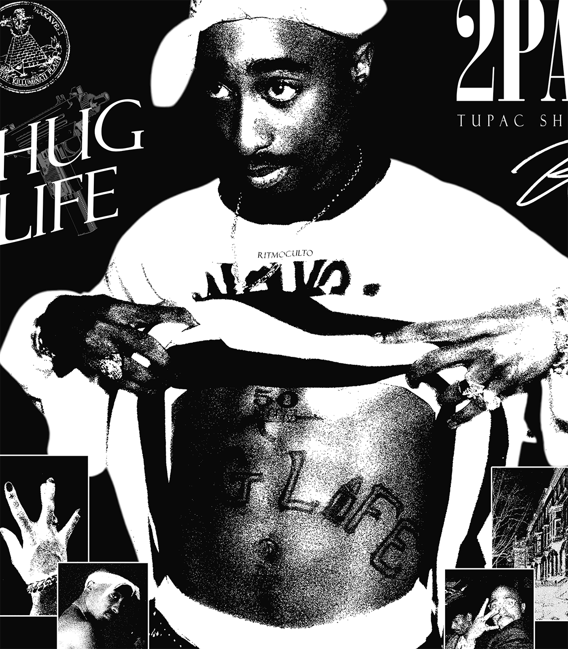 2pac Close Up Polera Exclusiva Ritmoculto Rap