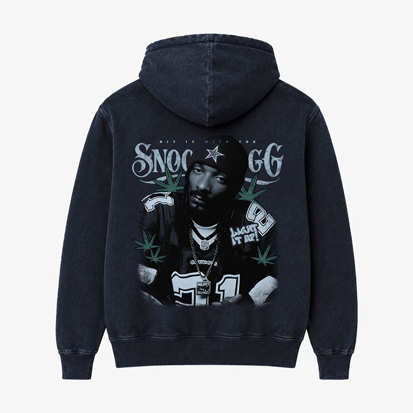 Hoodie Acid Wash Snoop Dogg | West Coast Icon