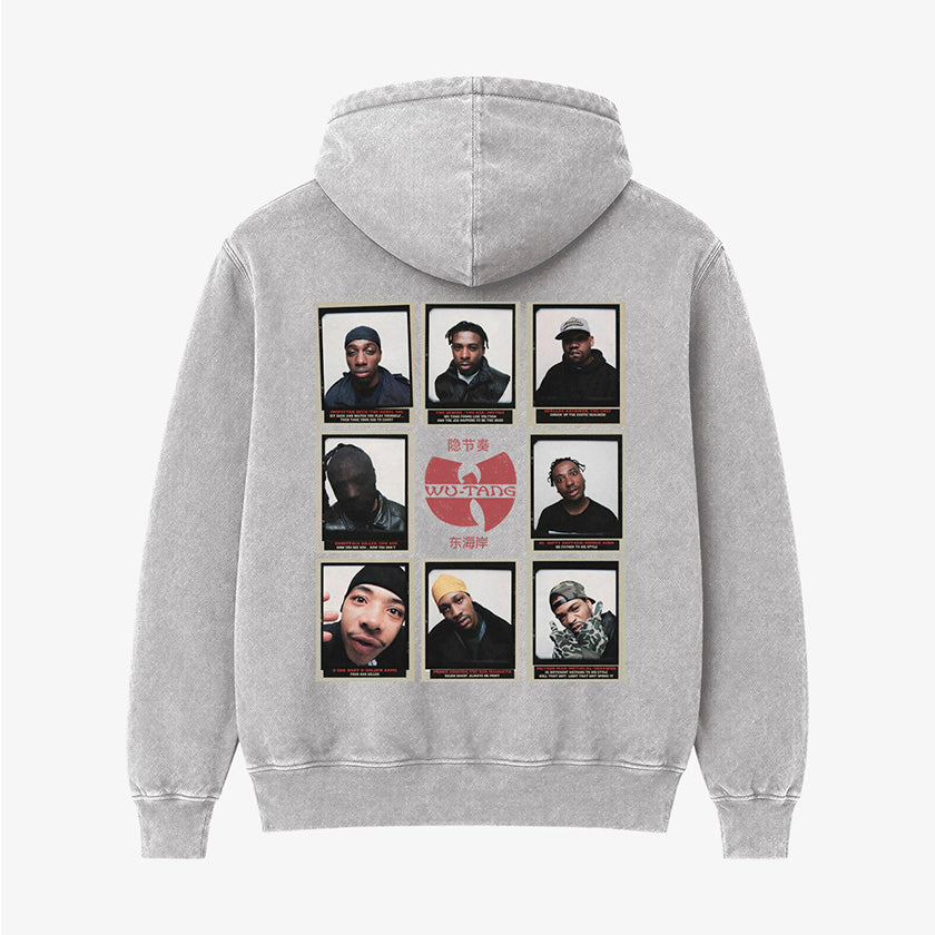 Hoodie Acid Wash Wu-Tang Clan Mugshots | East Coast Drip