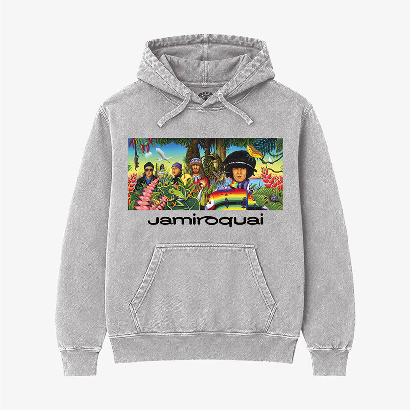 Hoodie Acid Wash Jamiroquai Art Cover | Emergency On Planet Earth
