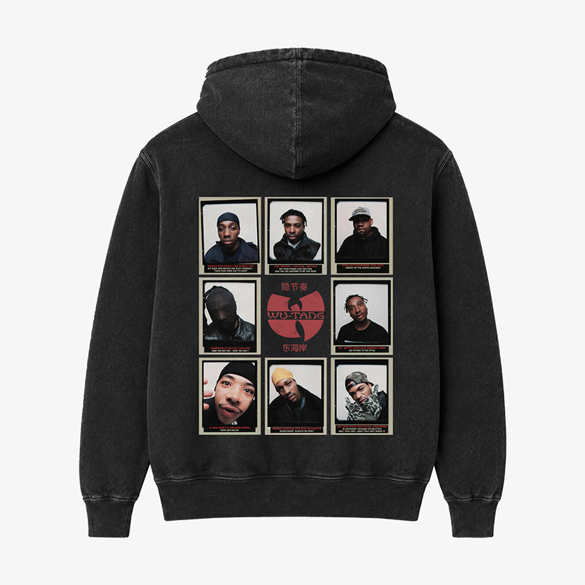 Hoodie Acid Wash Wu-Tang Clan Mugshots | East Coast Drip