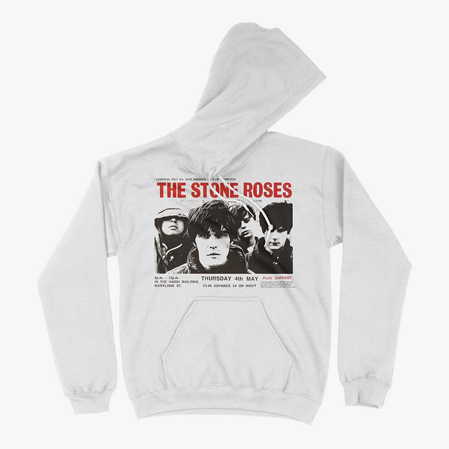 Hoodie Blanco The Stone Roses Poster Show Exclusivo Ritmoculto