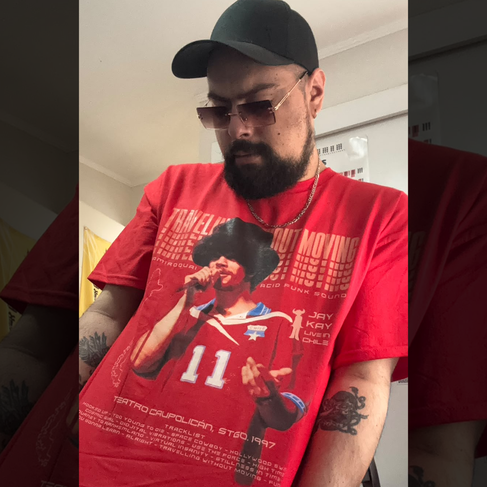 Polera Regular Fit Jamiroquai Live in Chile '97 | Jay Kay