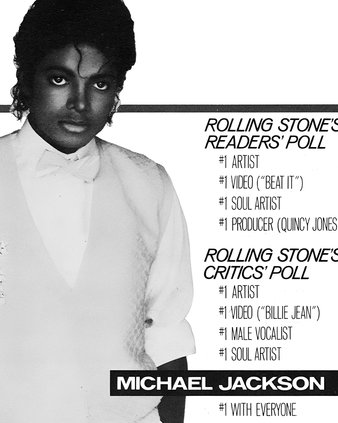 Polera Regular Fit Michael Jackson Artist Of The Year | Thriller
