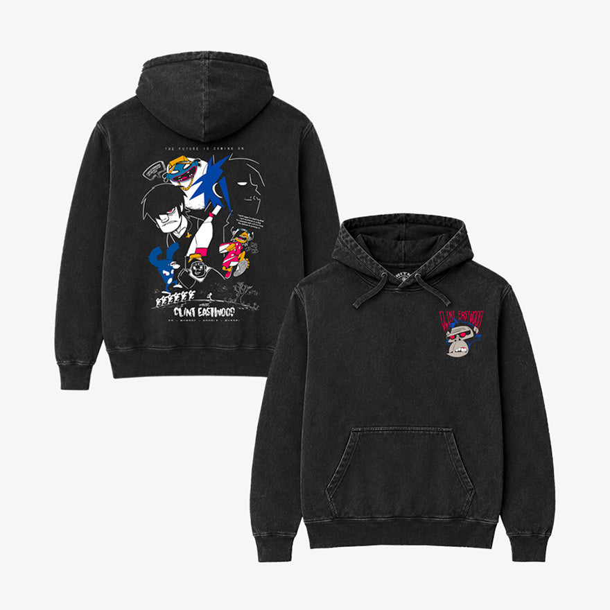 Hoodie Acid Wash Clint Eastwood Gorillaz | Clásico de MTV