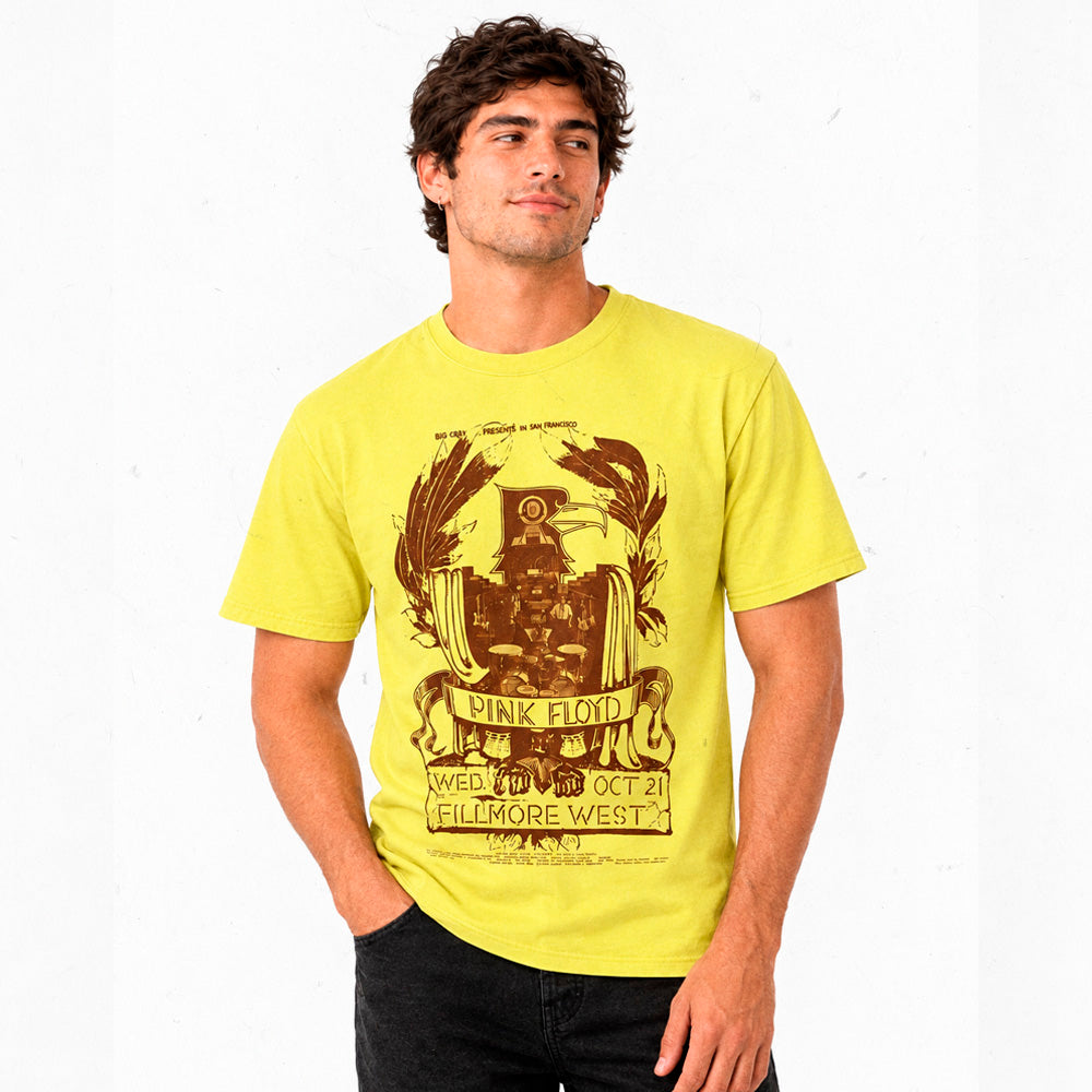 Polera Regular Fit Pink Floyd Show Fillmore West | Póster Remasterizado