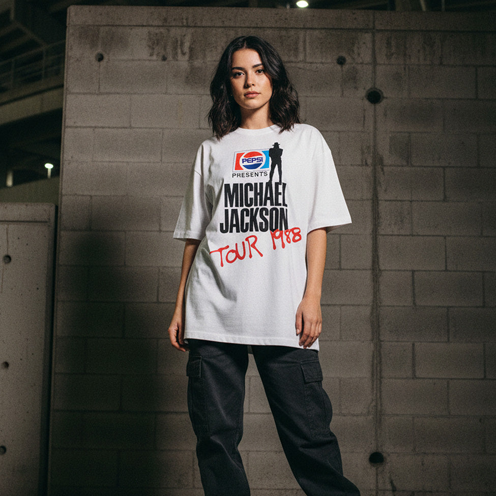 Polera Oversize Michael Jackson Bad Tour 1988 | Diseño Clásico de la Gira