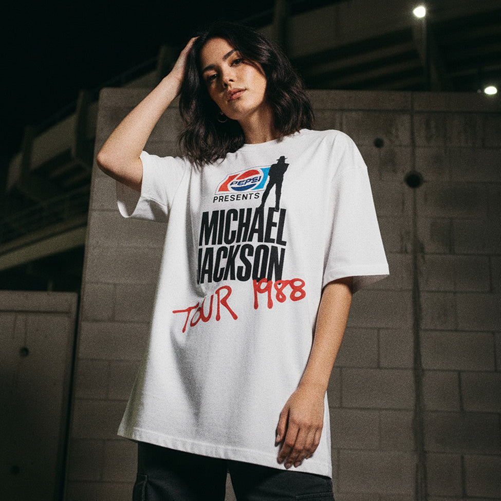 Polera Oversize Michael Jackson Bad Tour 1988 | Diseño Clásico de la Gira