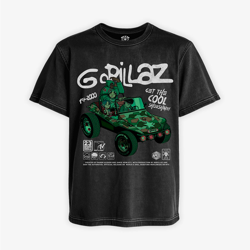 Polera Acid Wash Gorillaz 19-2000 | Videoclip Icónico