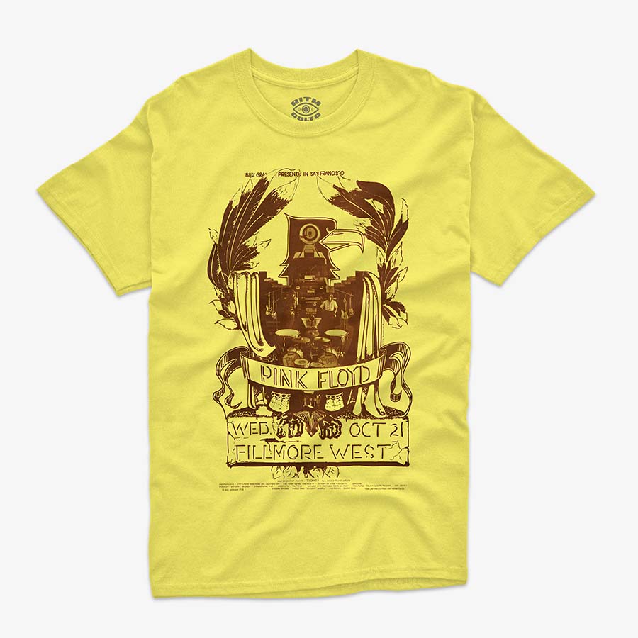 Polera Regular Fit Pink Floyd Show Fillmore West | Póster Remasterizado