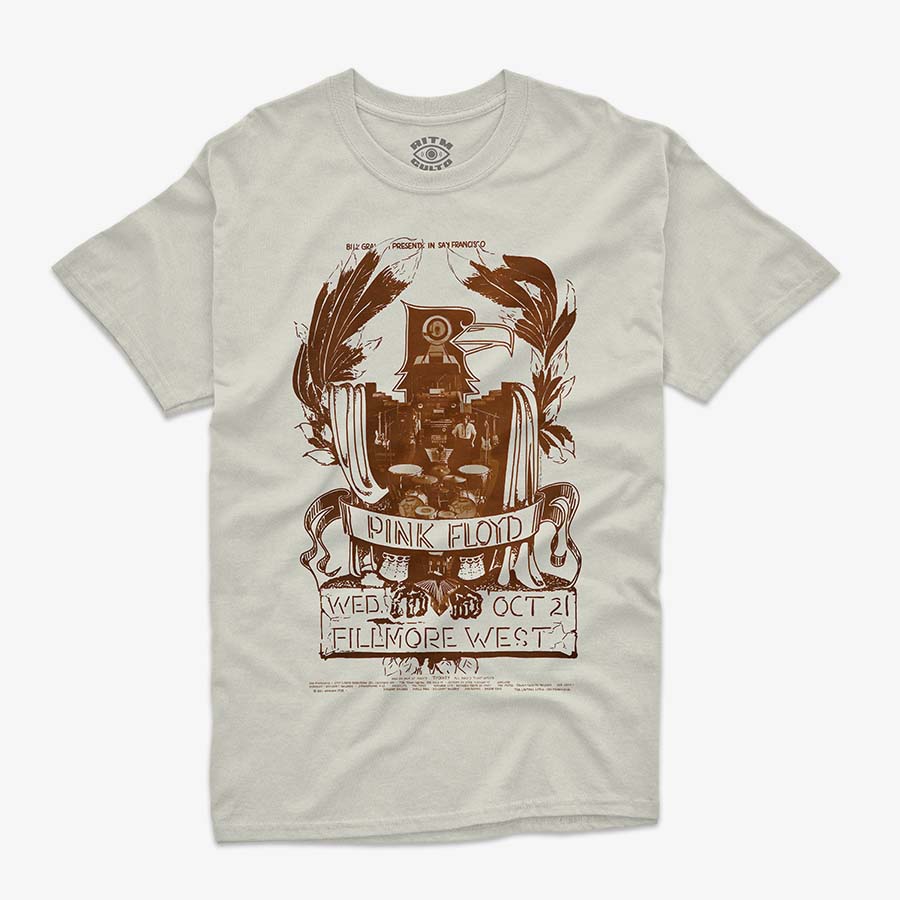 Polera Regular Fit Pink Floyd Show Fillmore West | Póster Remasterizado