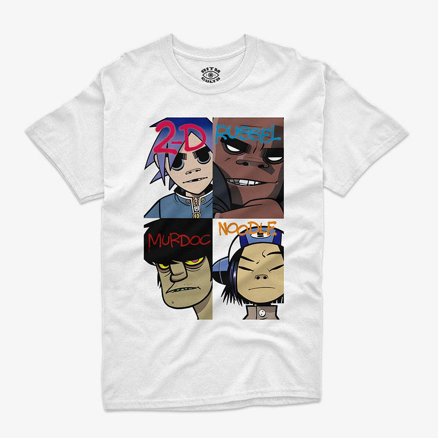 Polera Regular Fit Gorillaz Graffiti Mugshots