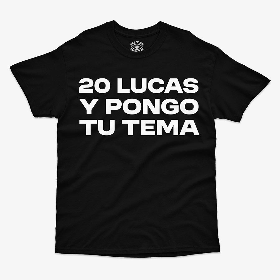 Polera Regular Fit 20 Lucas y Pongo tu Tema | Meme DJ