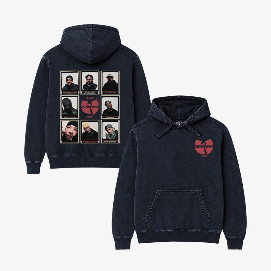 Hoodie Acid Wash Wu-Tang Clan Mugshots | East Coast Drip
