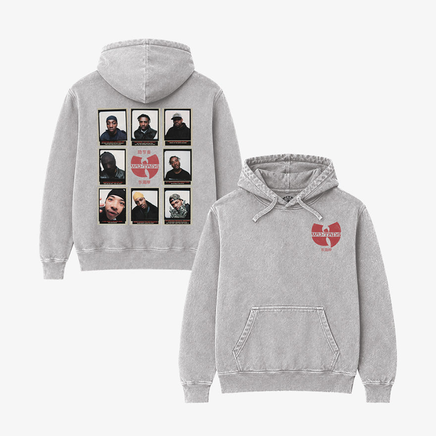 Hoodie Acid Wash Wu-Tang Clan Mugshots | East Coast Drip