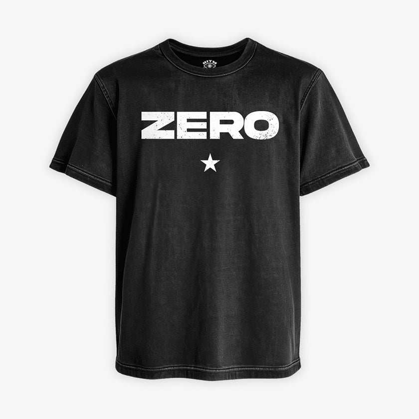 Polera Acid Wash Negra Zero Inspirada en la polera que utilizaba Billy Corgan de los Smashing Pumpkins Exclusiva Ritmoculto