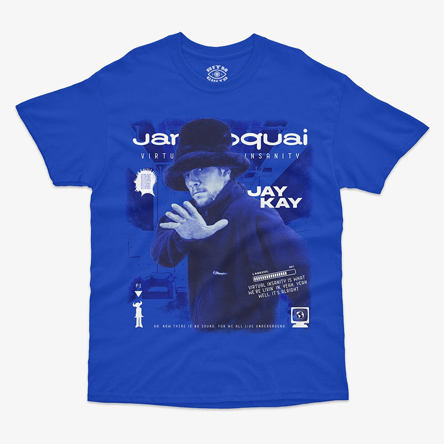Polera Azul Jamiroquai Virtual Insanity Jay Kay Exclusiva Ritmoculto