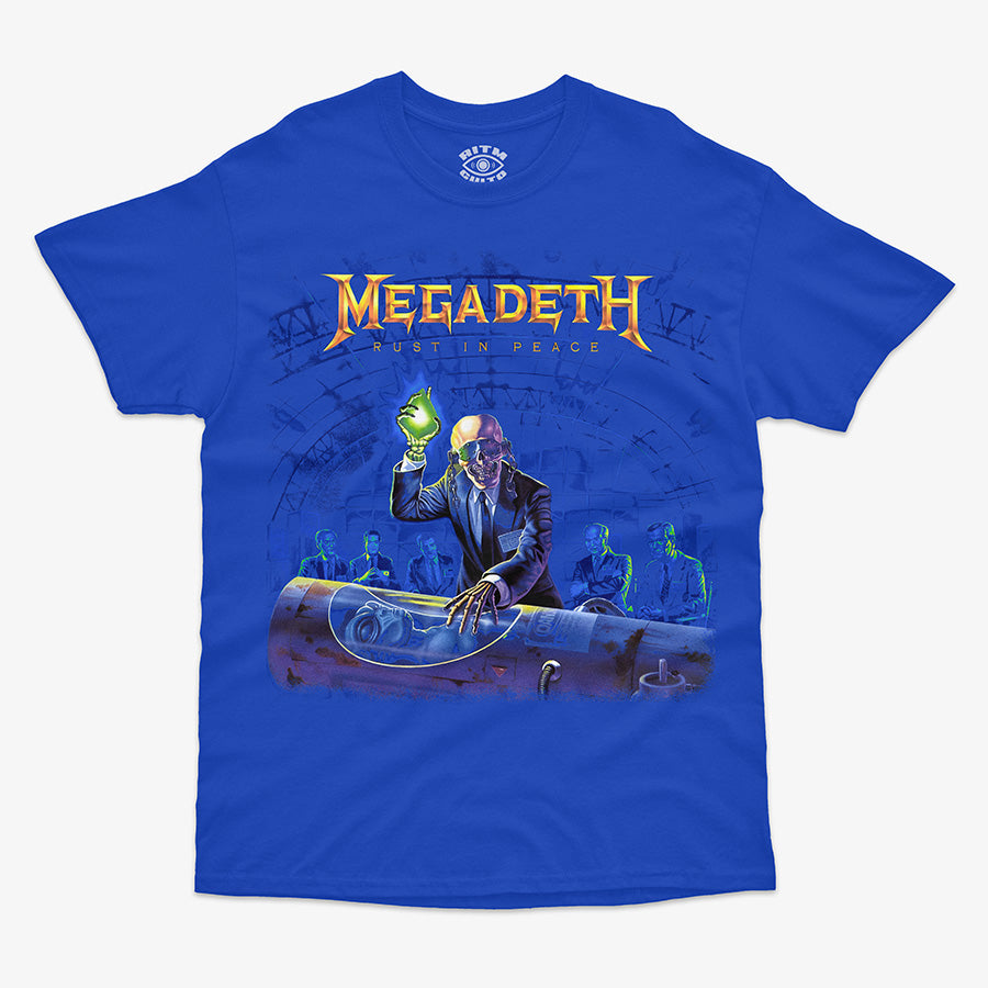 Polera Azul Megadeth Rust In Peace Exclusiva Ritmoculto Unisex