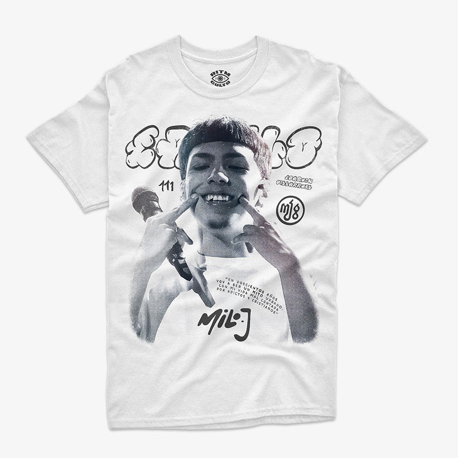 Polera Blanca Milo J Rap Argentino Exclusiva Ritmoculto