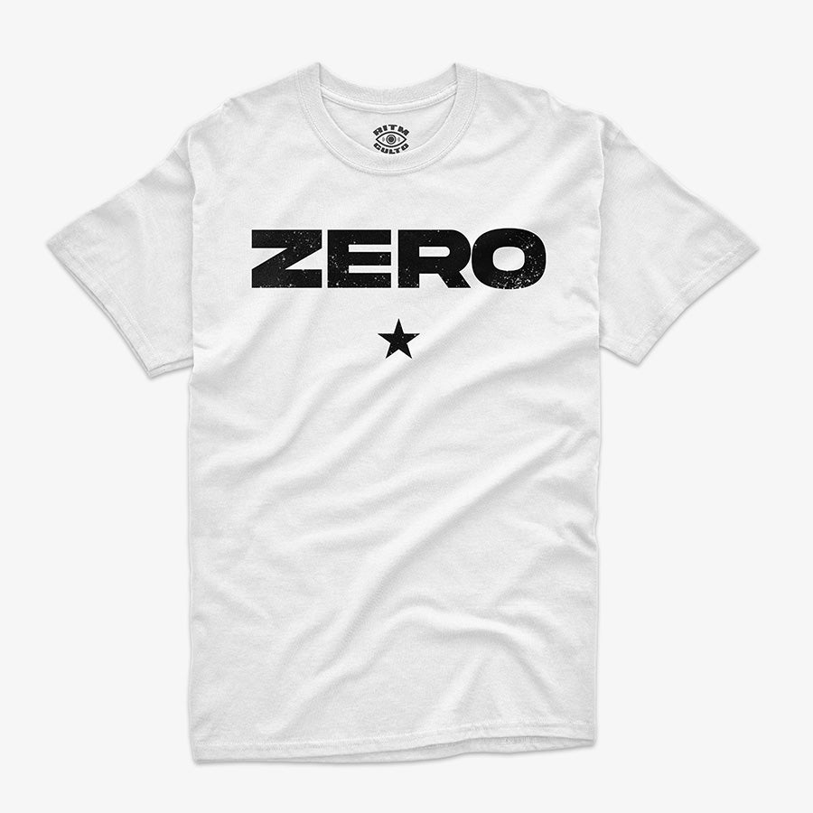Polera Blanca Zero Inspirada en la polera que utilizaba Billy Corgan de los Smashing Pumpkins Exclusiva Ritmoculto