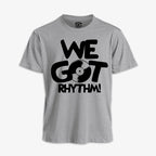 Polera Gris Jaspeado We Got Rhythm para Djs, Melomanos y coleccionistas de Vinilo exclusiva de ritmoculto 
