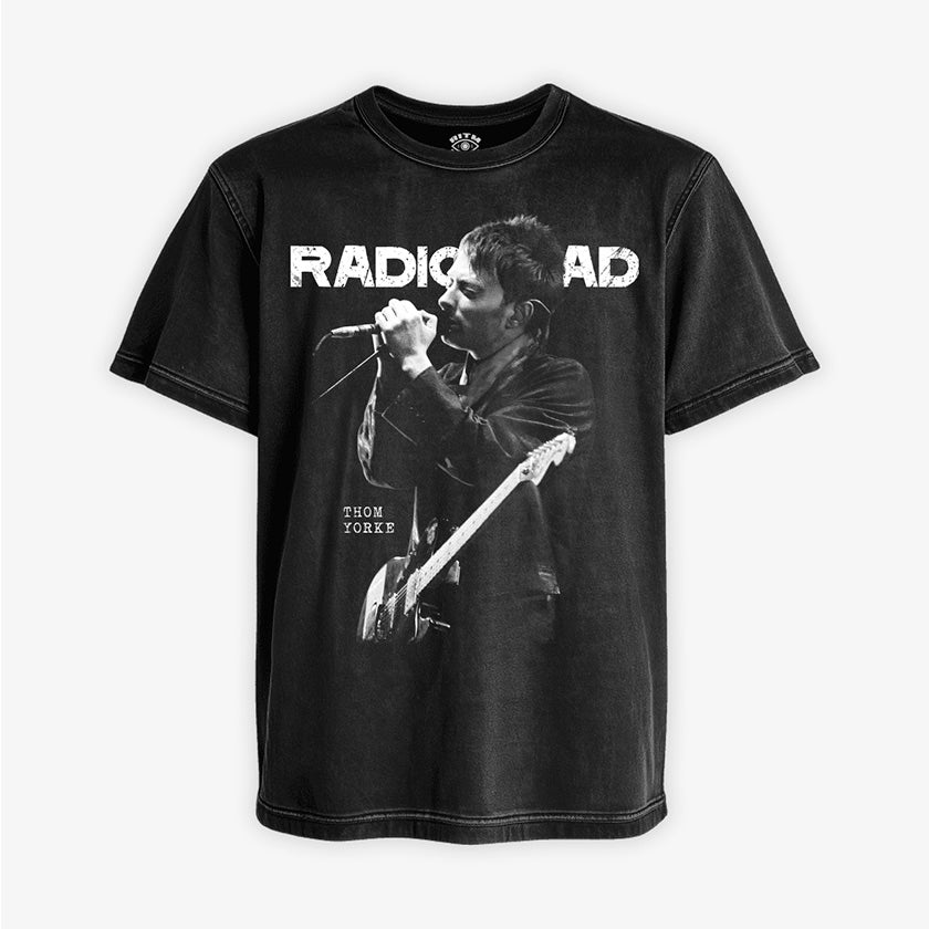 Polera Negra Acid Thom Yorke Radiohead Blanco y Negro Exclusiva Ritmoculto
