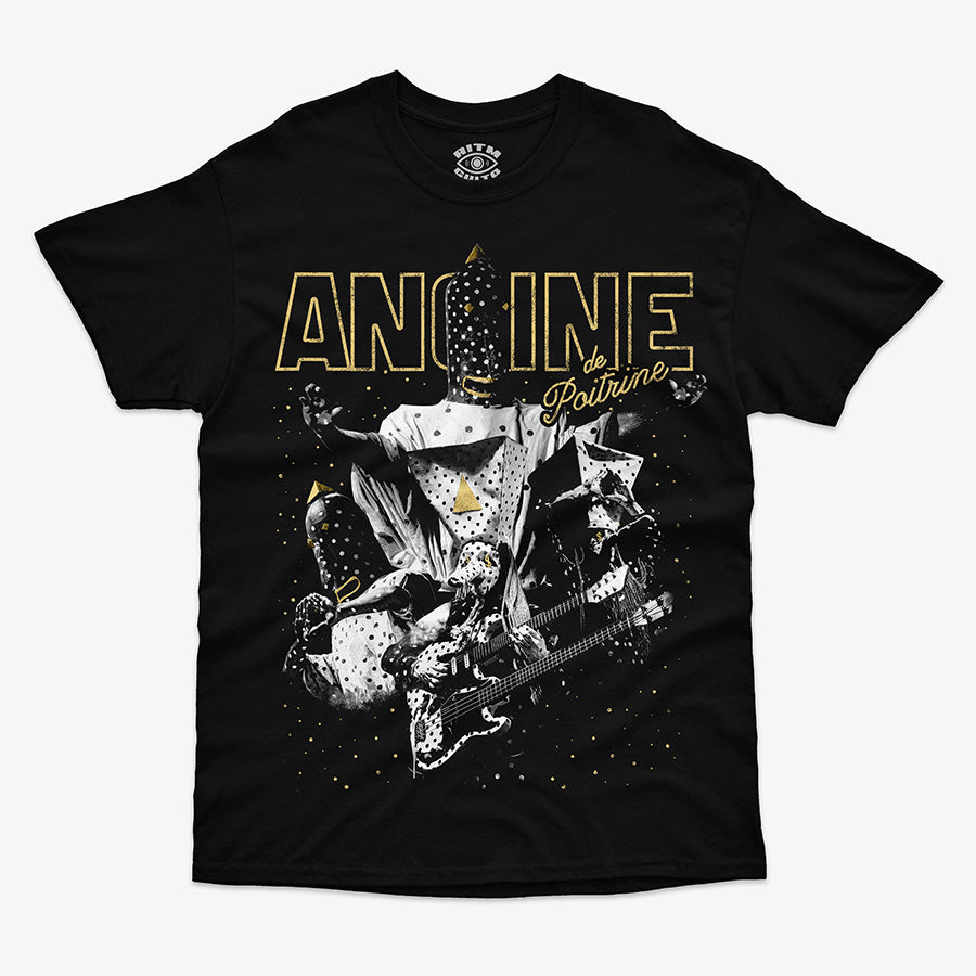 Polera Negra Clasica Angine de Poitrine Rock Experimental Quebec Exclusiva Ritmoculto