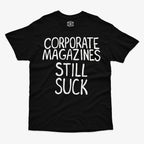Polera negra texto Corporate Magazines Still Suck Kurt Cobain Rolling Stone 1992 grunge Ritmoculto