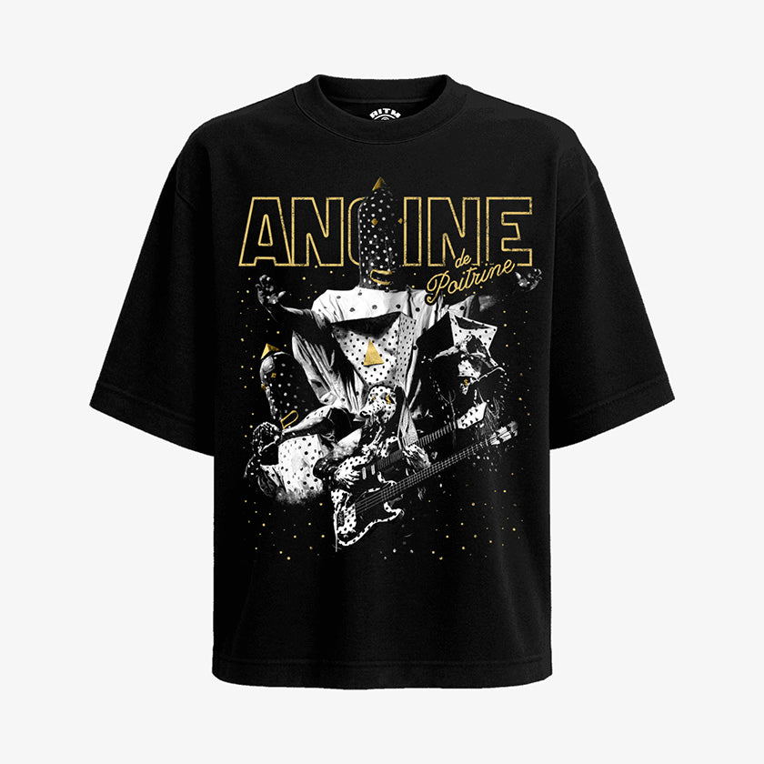 Polera Negra Oversize Angine de Poitrine Rock Experimental Quebec Exclusiva Ritmoculto
