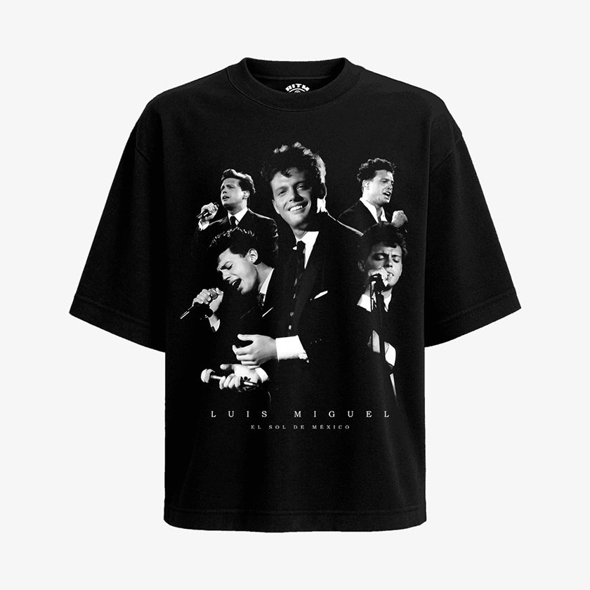 Polera Negra Oversize Luis Miguel Blanco y Negro Exclusiva Ritmoculto