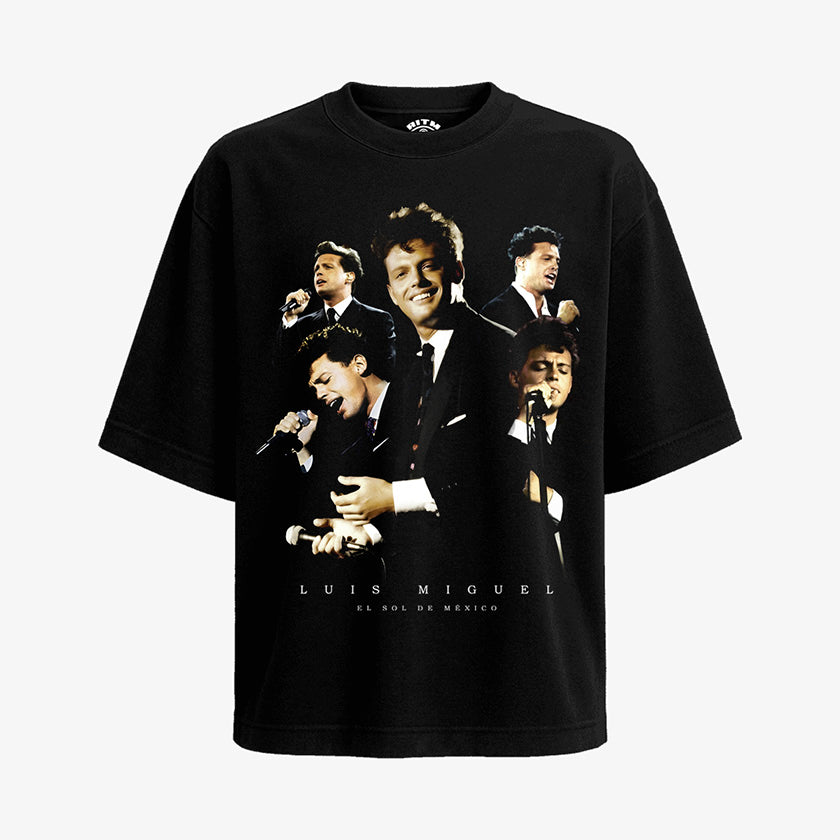 Polera Negra Oversize Luis Miguel Full Color Exclusiva Ritmoculto