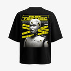 Polera Negra Oversized Espalda A$AP Rocky Testing Muñeco de Prueba Exclusiva Ritmoculto