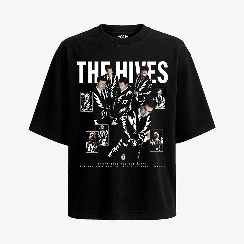 Polera Negra Oversized The Hives Exclusiva Ritmoculto Diseño Rock