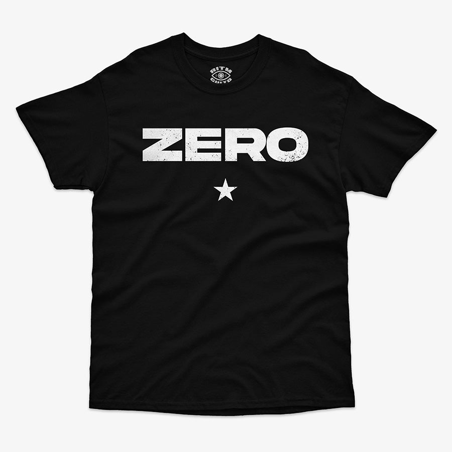 Polera Negra Zero Inspirada en la polera que utilizaba Billy Corgan de los Smashing Pumpkins Exclusiva Ritmoculto