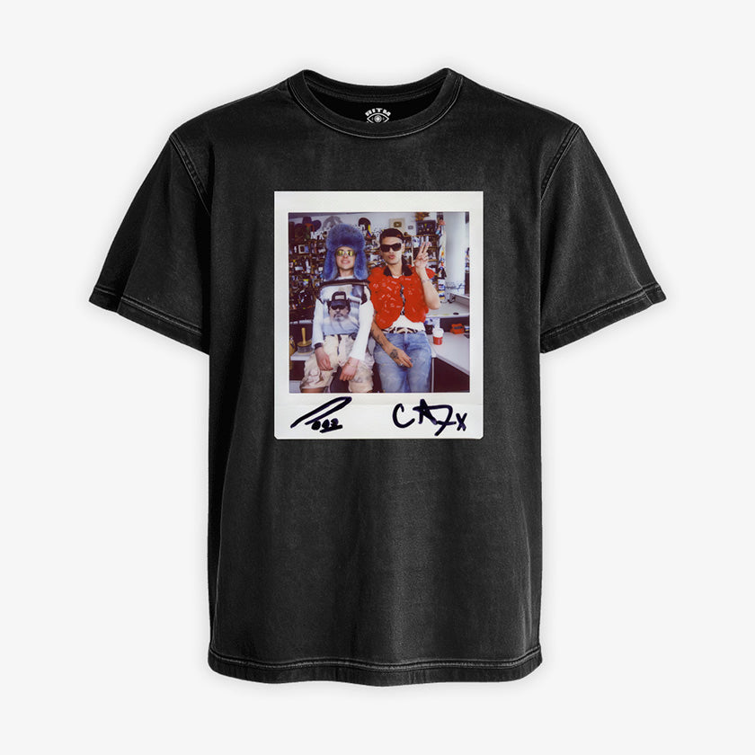 Polera Negro Acid Wash Ca7riel y Paco Amoroso Tiny Desk exclusiva de Ritmoculto