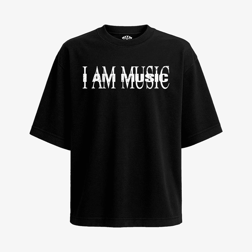 Polera Oversized Negra Playboi Carti I AM MUSIC Exclusiva Ritmoculto