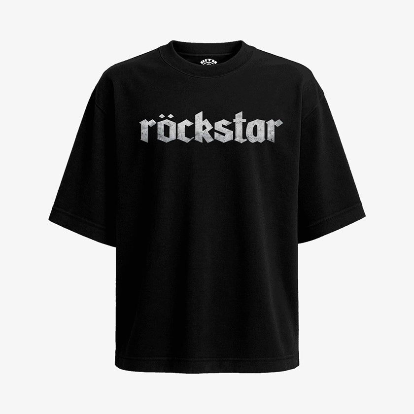Polera Oversized Negra Rockstar de Gustavo Cerati Viña del Mar 2007