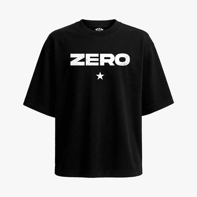 Polera Oversized Negra Zero Inspirada en la polera que utilizaba Billy Corgan de los Smashing Pumpkins Exclusiva Ritmoculto