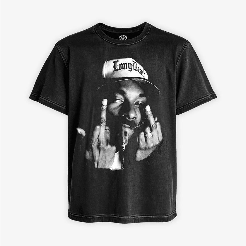 Polera Snoop Dogg Long Beach negra acid Wash Ritmoculto Chile