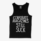 Polera Tank Negra Corporate Magazines Still Suck Usada por Kurt Cobain en la revista Rolling Stone Ritmoculto
