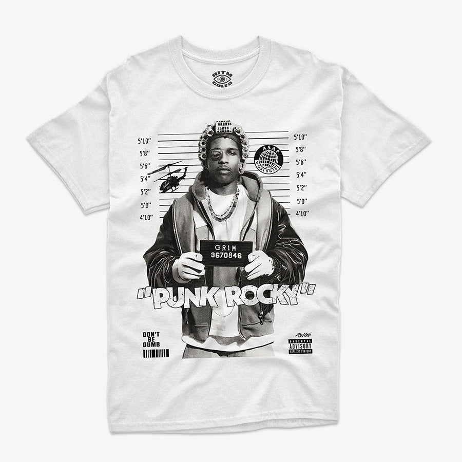 Polera blanca  Don't Be Dumb A$AP Rocky Punk Rocky trap 2026 diseño exclusivo Ritmoculto