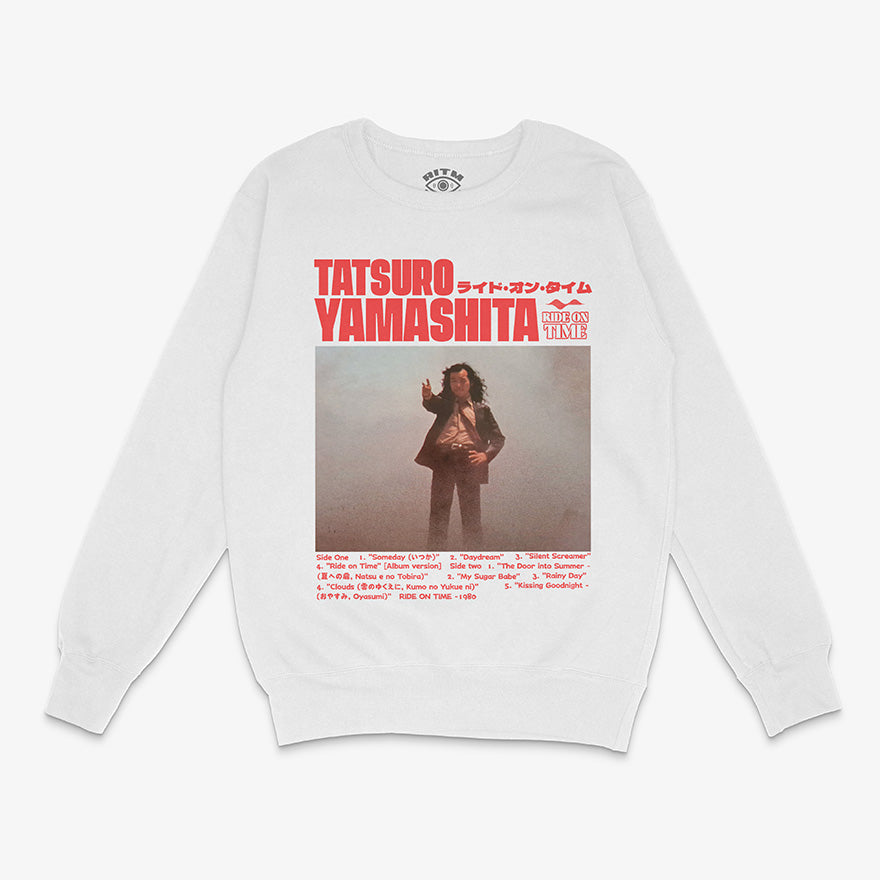 Poleron Blanco Ride On Time Tatsuro Yamashita Tatsu Exclusivo Ritmoculto Poleron City Pop