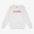 Poleron Blanco Damn Kendrick Lamar Inspirado en lettering de la portada Exclusivo Ritmoculto
