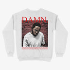 Poleron Blanco Espalda Damn Kendrick Lamar Inspirado en la portada del disco en version Comic con el tracklist del album exclusivo Ritmoculto