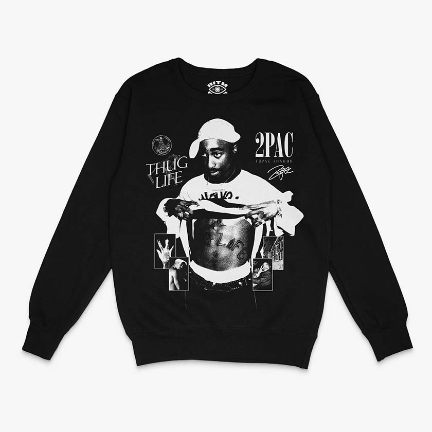 Poleron Negro Tupac Shakur 2PAC exclusivo Ritmoculto