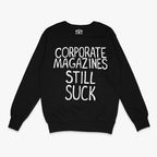 Poleron Negro cuello redondo texto Corporate Magazines Still Suck Kurt Cobain Rolling Stone 1992 grunge Ritmoculto