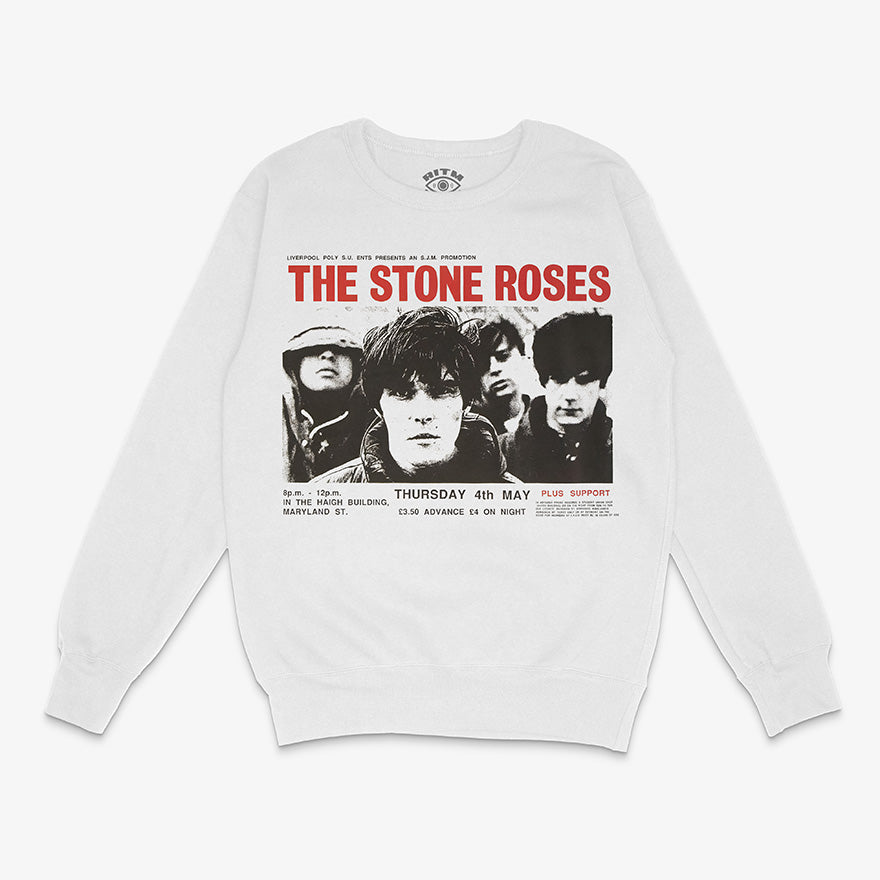 Poleron Polo Blanco The Stone Roses Poster Show Exclusivo Ritmoculto