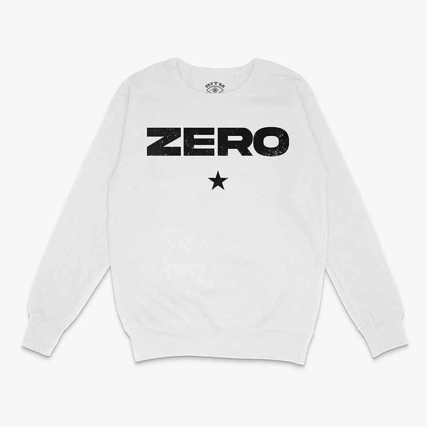 Poleron Polo Blanco Zero inspirado en diseno Billy Corgan de Smashing Pumpkins Exclusivo Ritmoculto