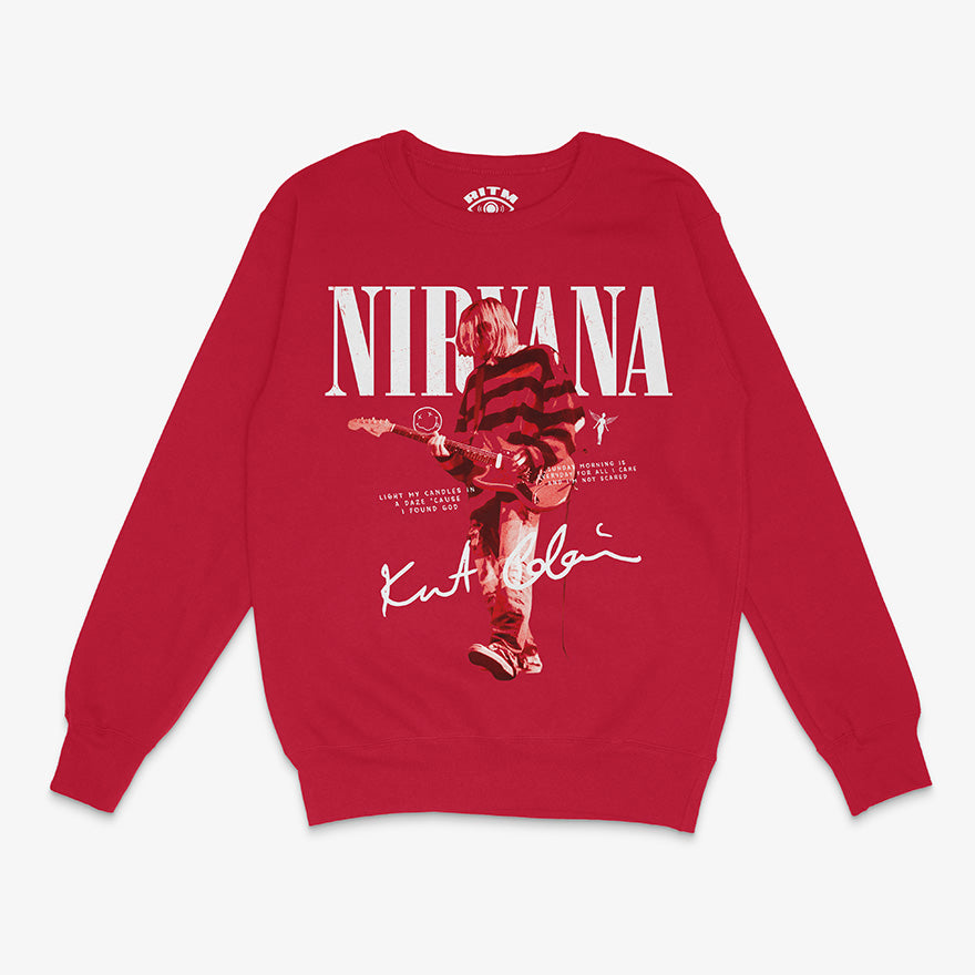 Poleron Rojo Kurt Cobain Nirvana Grunge Exclusivo Ritmoculto
